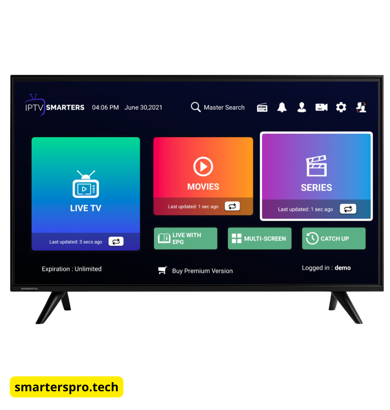 IPTV Smarters Pro loading content